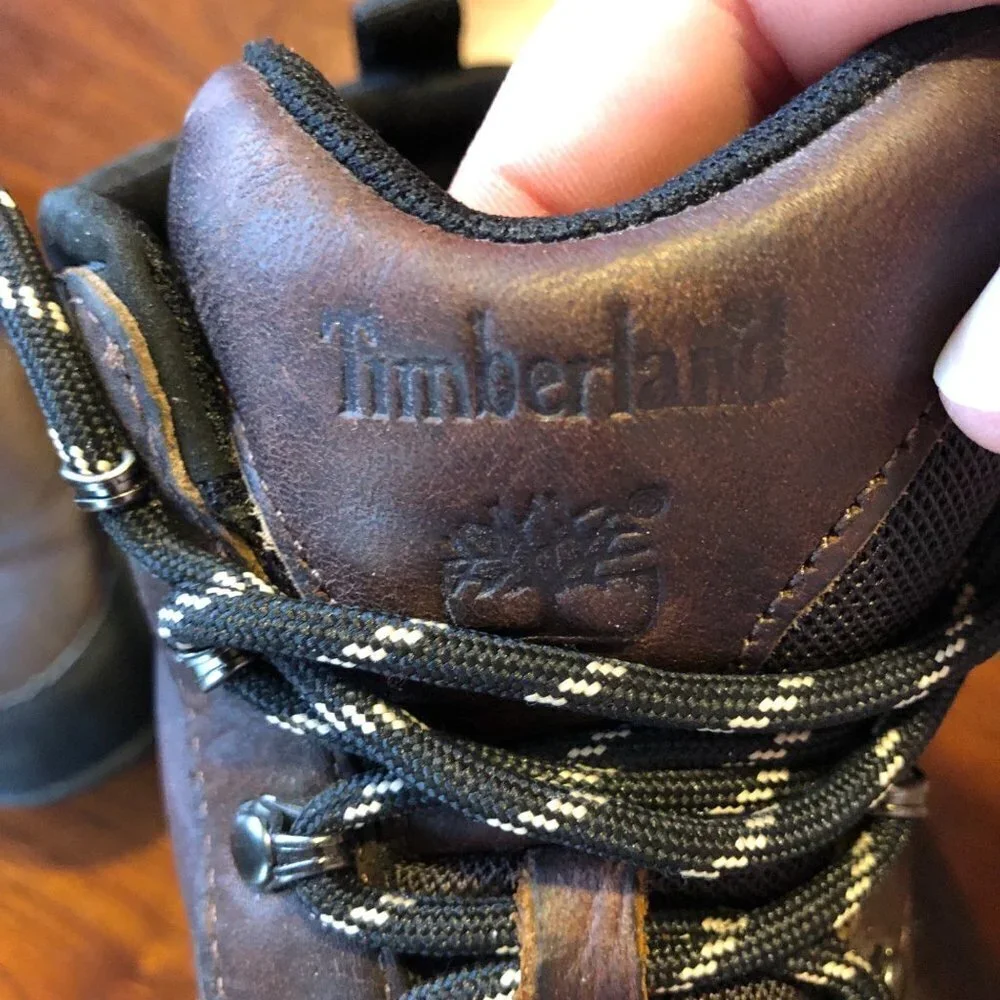 Timberland 22913M Brown Hiking Trail Ankle Leather Boot‎ Boy's Youth U.S. 3.5